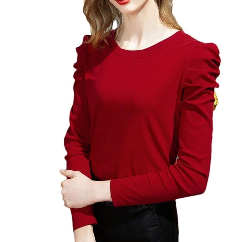 Almost And Famous Elegant Red Women's Top Size M